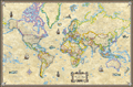 World Map - Political - Antique - American Map